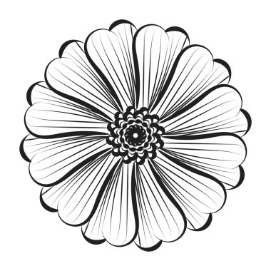 Renklendirme sayfaları için çiçek satırı sanatı