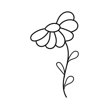 Yazdırmak için çiçek çizgisi çizimi tasarımı 