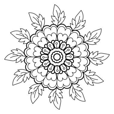 Dövme tasarımı için Çiçek Çizgisi Sanatı