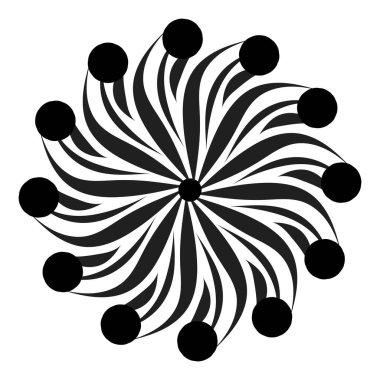 Renklendirme sayfası için mandala tasarımı. Kına, mehndi, dövme ve dekorasyon için dairesel desen..