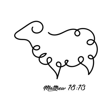 Scripture Illustration for Tattoo design. The message of the Gospel of Jesus Christ. Bible lesson for kids.