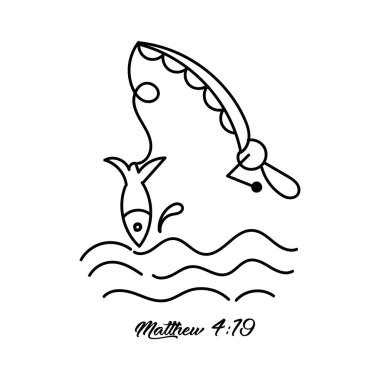 Scripture Illustration for Tattoo design. The message of the Gospel of Jesus Christ. Bible lesson for kids.