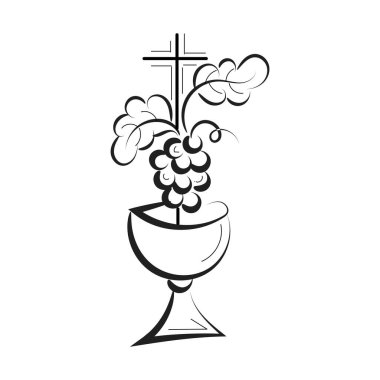 Hıristiyan Sanatı. Baskı için Hıristiyan sembolü veya poster, kart, broşür, dövme veya tişört olarak kullanılacak