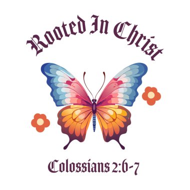 İncil Ayeti Tasarımı. Baskı için Hıristiyan inancı ya da poster, kart, el ilanı ya da tişört olarak kullanılması