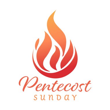 Baskı için Pentecost poster tasarımı veya kart, el ilanı veya tişört olarak kullanılacak