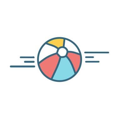 Pastel Çizgi Film Biçiminde Yaz Simgesi Şirin Vektörü