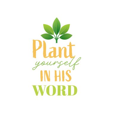 Hıristiyan tipografisi. İnanç Alıntısı ve İncil Ayeti