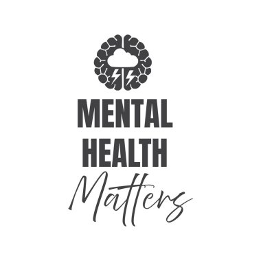 Depresyon Alıntı İllüstrasyonu. Ruh Sağlığı, Üzüntü, Duygusal İyileştirme Sanatı