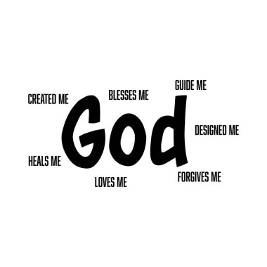 İncil İfade, afiş, afiş, fotoğraf bindirme, giyim tasarımı için Hıristiyan tipografi