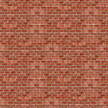 Kırmızı tuğlalı, pürüzsüz bir duvar. Suluboya resim. Tuğla duvar kaba mimari yüzeyi. Kırmızı tuğladan duvar yapısı pürüzsüz desen.