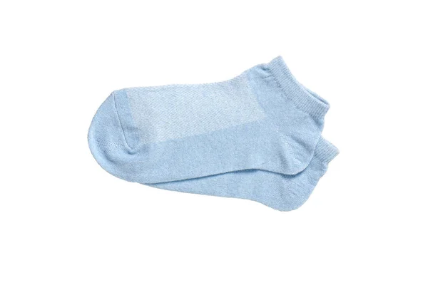Sky Blue Ankle Socks White Background Isolated — Stock Photo, Image