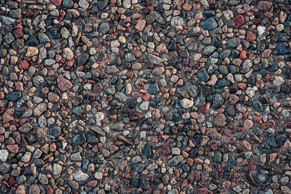 Małe Kamienie Osadzone Betonie Piaskiem — Zdjęcie stockowe