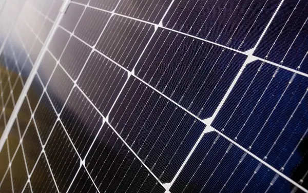 Silicon solar battery cells. Green energy