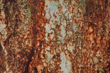 Boya kalıntılı paslı demir çarşaf. Grunge arkaplanı                           