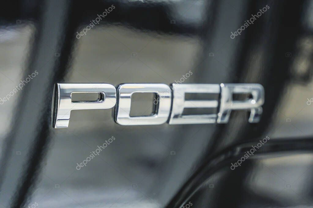 Almaty, Kazakhstan - May 29, 2025: Poer emblem on a car. Chinese automobile brand GWM