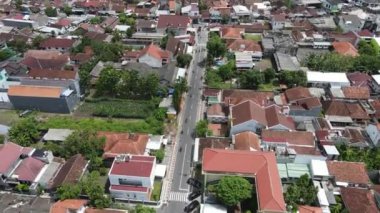 Yogyakarta Endonezya 'daki kırsal şehir manzarası.