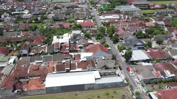 Vista Aérea Escena Rural Ciudad Yogyakarta Indonesia — Vídeos de Stock