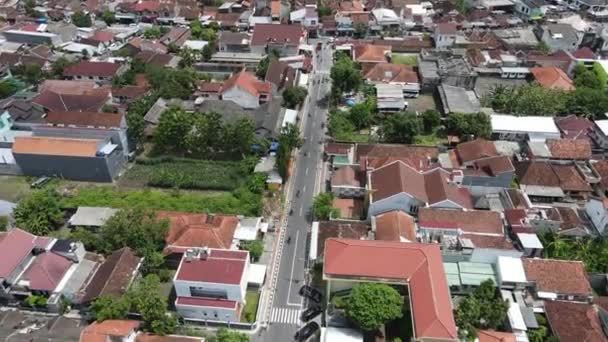 Aerial View Rural City Scene Yogyakarta Indonesia — Stock Video