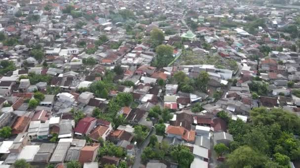 Semarang Indonesia农村城市景致的空中景观 — 图库视频影像