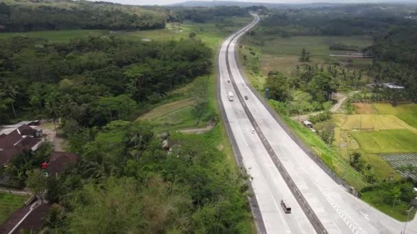 Vista Aérea Autopista Peaje Salatiga Salatiga Indonesia — Vídeos de Stock