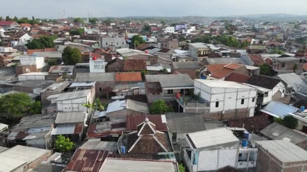 Vista Aérea Escena Rural Ciudad Semarang Indonesia — Vídeos de Stock