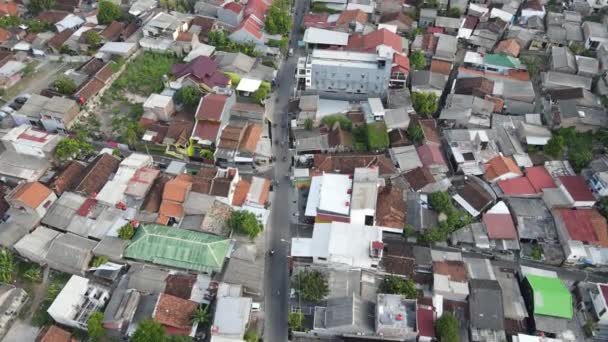 Vista Aérea Cena Rural Cidade Semarang Indonésia — Vídeo de Stock