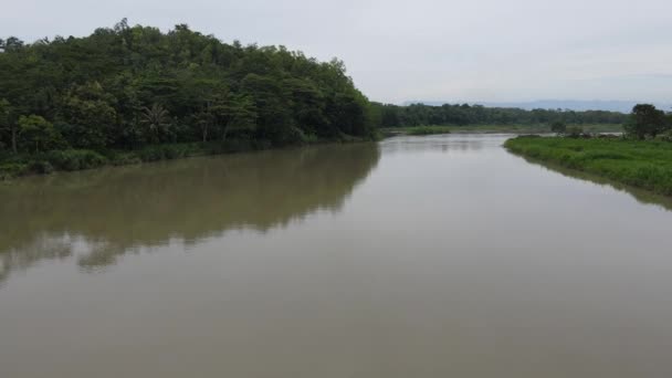 Вид Висоти Великої Річки Індонезії — стокове відео