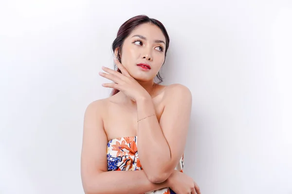 Ασιατική Γυναίκα Ομορφιά Καθαρό Υγιές Δέρμα Φυσικό Συνθέτουν Spa Έννοια — Φωτογραφία Αρχείου
