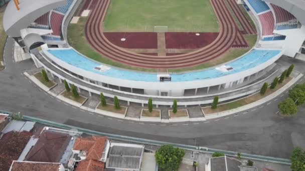 Vista Aérea Del Landmark Stadium Mandala Krida Yogyakarta Stadion Mandala — Vídeo de stock