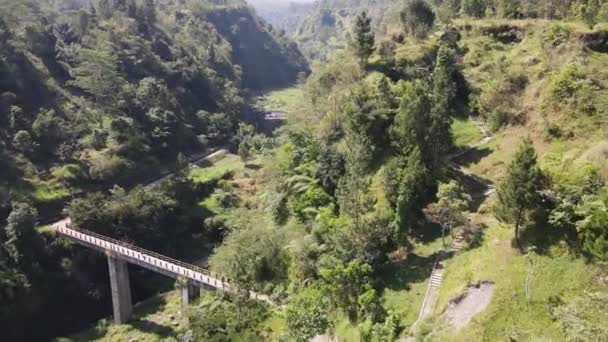Natural Scenery Area Valley Merapi Mountain Indonesia Stock Footage