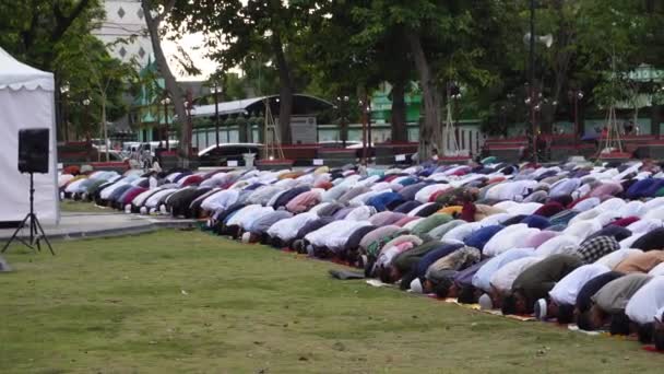 Klaten Indonésie Juin 2023 Une Photo Une Congrégation Musulmane Priant — Video