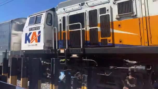 Une Locomotive Train Longue Distance Sont Partis Surakarta Août 2023 — Video