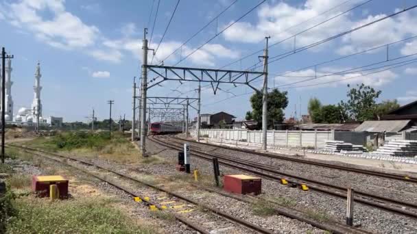 Klaten Indonesia August 2023 Commuter Line Krl Jogja Solo Route — Stock Video
