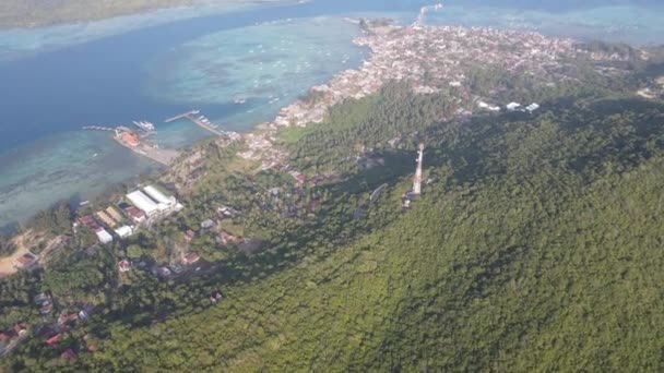 Vista Aérea Das Áreas Residenciais Nas Ilhas Karimunjawa Jepara Indonésia — Vídeo de Stock