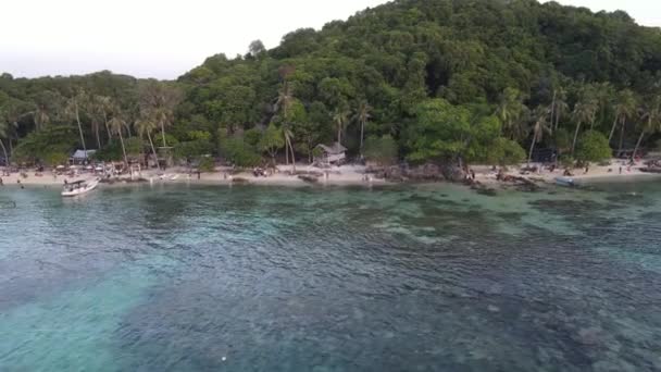 Pemandangan Udara Pantai Tanjung Kelam Kepulauan Karimunjawa Jepara Indonesia Pulau — Stok Video
