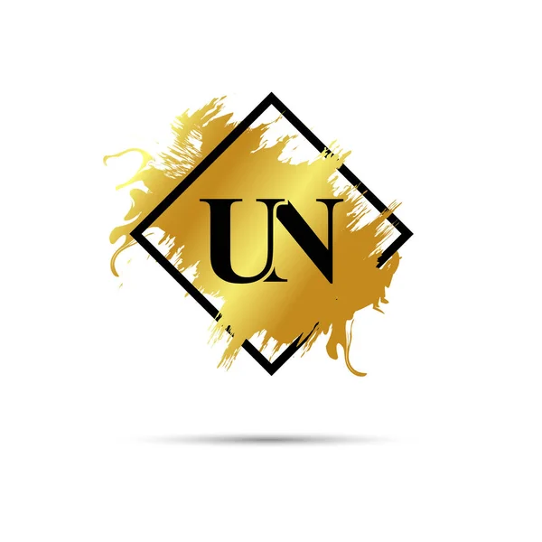 ゴールド国連ロゴシンボルベクトルアートデザイン — ストックベクタ