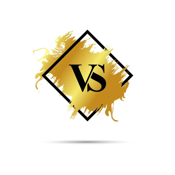 stock vector Gold VS logo symbol vector art design