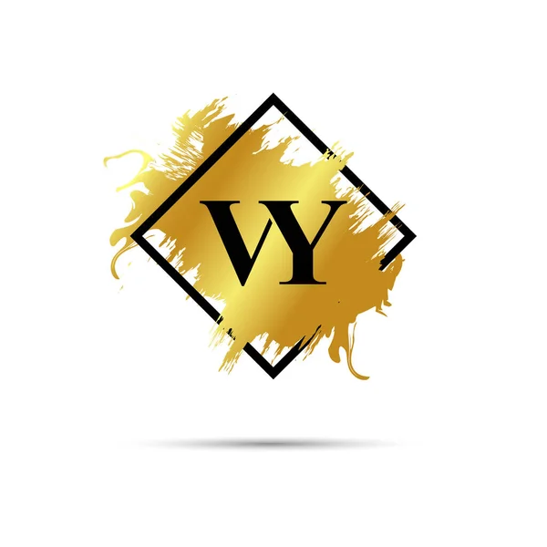 Ouro Logotipo Símbolo Design Arte Vetorial —  Vetores de Stock