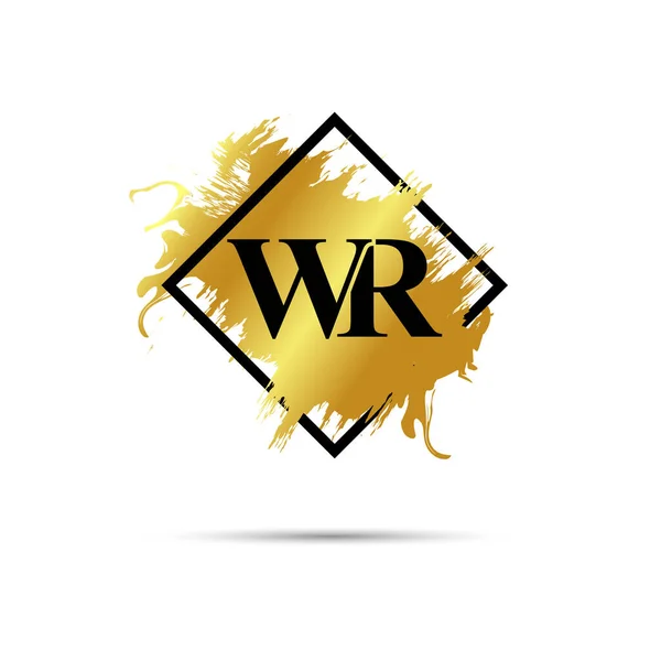 金色Wr标志矢量艺术设计 — 图库矢量图片