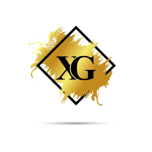 金色Xg标志矢量艺术设计 — 图库矢量图片