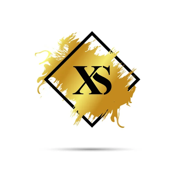 ゴールドXsロゴシンボルベクトルアートデザイン — ストックベクタ
