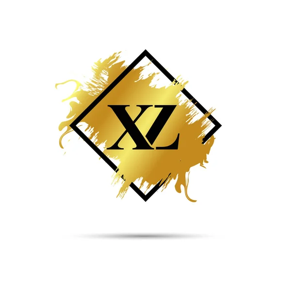 Gold Logo Box Vector Art Design — стоковый вектор