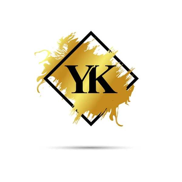 Золотий Символ Логотипу Векторний Дизайн Мистецтва — стоковий вектор
