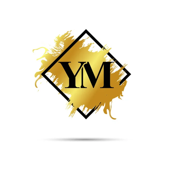 Золотий Символ Логотипу Векторний Дизайн Мистецтва — стоковий вектор
