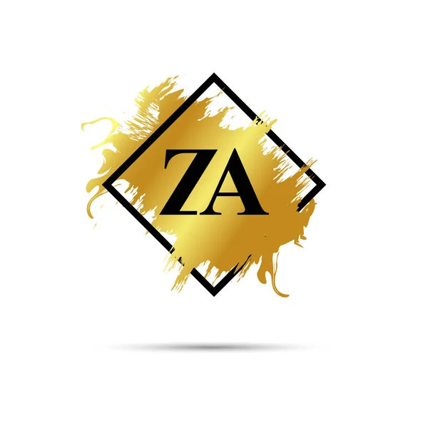 Gold Za标志矢量艺术设计 — 图库矢量图片