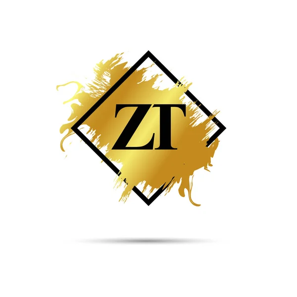 金色Zt标志矢量艺术设计 — 图库矢量图片