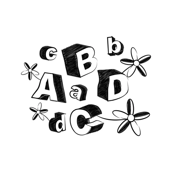 Alphabet Artistique Vecteur Art Design — Image vectorielle