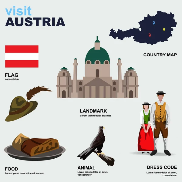 オーストリア国の詳細ベクトル図 — ストックベクタ