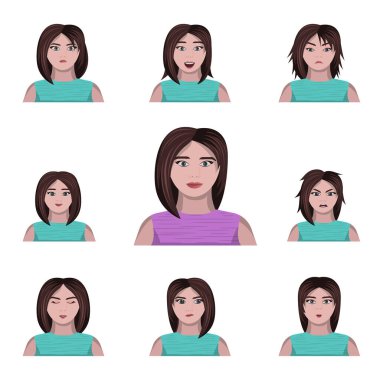 set of people vector art illustration