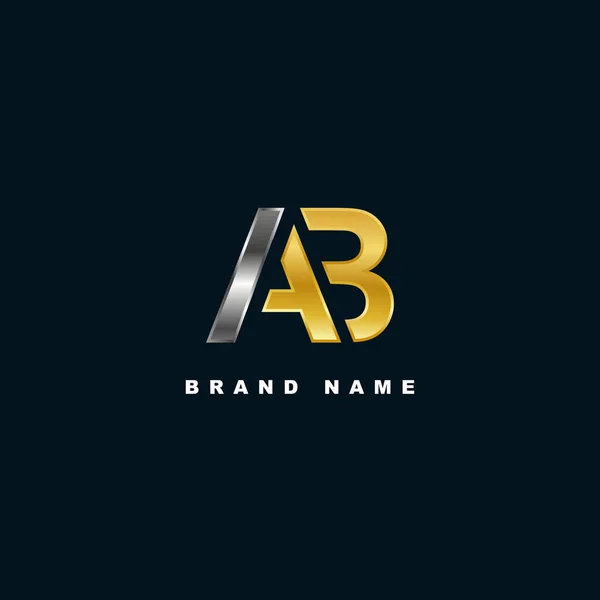 Gold Criativo Design Logotipo Prata —  Vetores de Stock